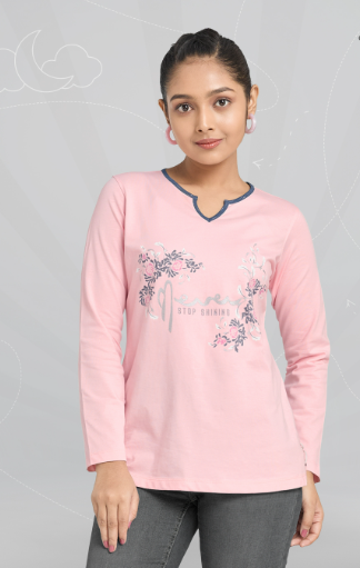 Teens Girls Premium Full Sleeve Tshirt - Shining