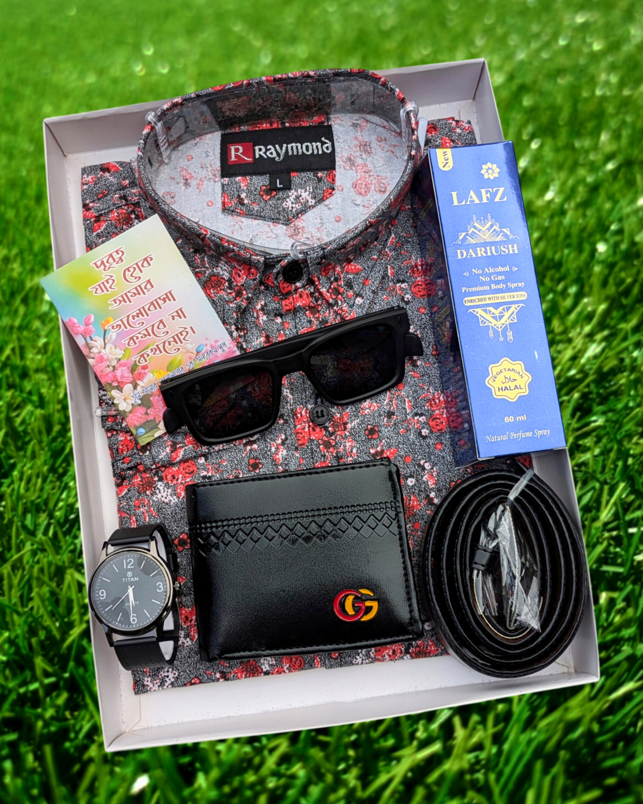 Red Colour || Print Shirt Combo